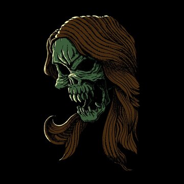 human skull vector illustration art