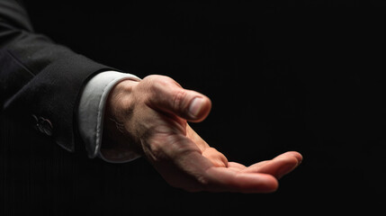 reaching out hand gesture for a deal or agreement or handshake