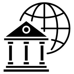 International Bank  Icon Element For Design