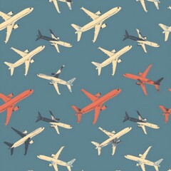 Concept = pattern, seamless, (Airplane)