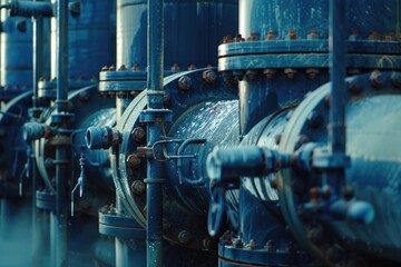 A section of corroded pipes with rust forming on their surface