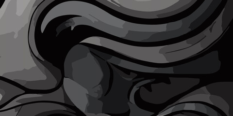 Fototapeta premium Elegant Dark Abstract Background Design in Black. Dark Abstract Background with many waves. Black Abstract Design for Modern Aesthetics Intricate Dark Abstract Background