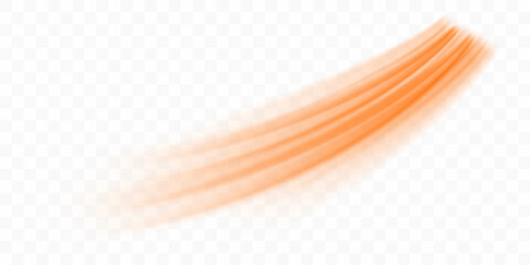 Hot flow from the air conditioner. Realistic 3d vector illustration isolated on transparent background.