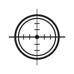 Target icon outline isolated vector for graphic illustration