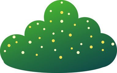 green apple with cloud