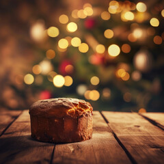 Italian Christmas Tradition: Panettone in Warm Ambiance
