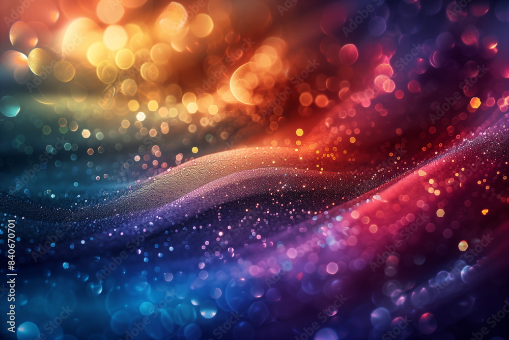 Wall mural colorful abstract background with multicolored bokeh lights