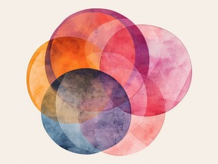 Fototapeta premium A group of colorful circles on a white background