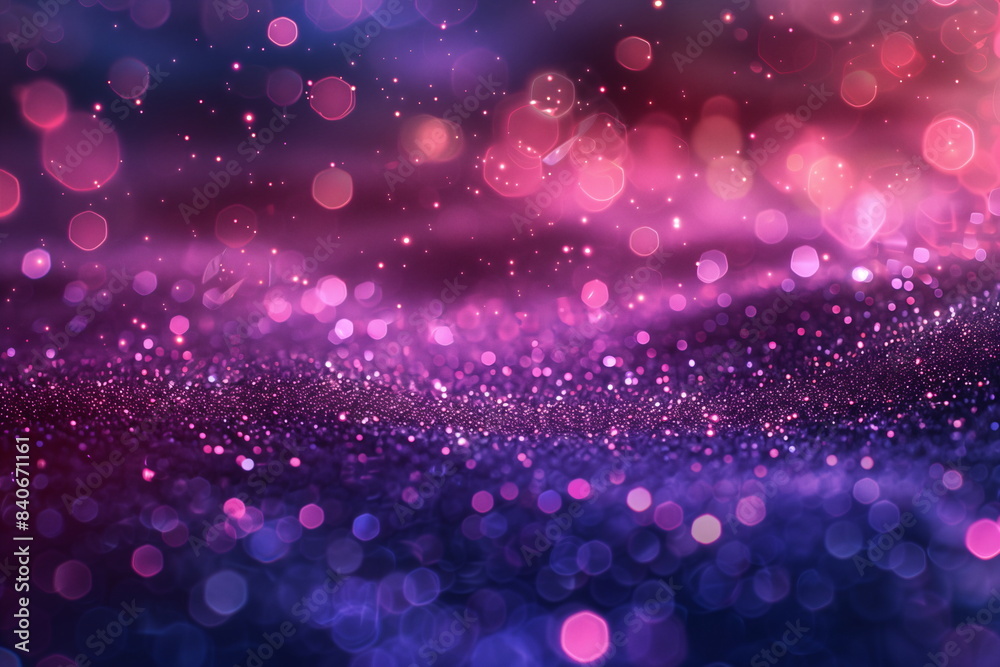 Wall mural vibrant pink and purple bokeh lights with an abstract background