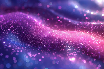 Abstract image purple, pink, and blue hues with a sparkling. Shimmering and wavy effect
