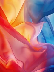 Obraz premium Close-up shot of vibrant fabric with intricate patterns and colors