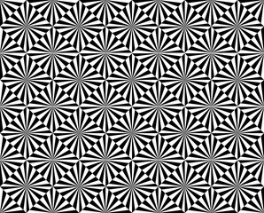 Rhomboid scales. Optical illusion effect. Geometric tile in op art. Vector illusive background. Futuristic vibrant design.