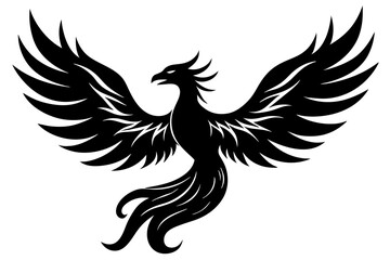 phoenix bird silhouette vector illustration