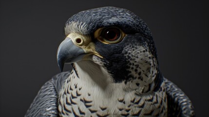 Fototapeta premium A close-up view of a bird of prey's face, with sharp talons and piercing eyes