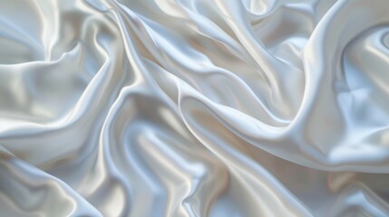 Fototapeta premium A closeup shot of a white satin dress highlighting the flawless seamless surface of the fabric