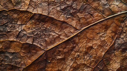 Smooth and waxy patches broken up by rough uneven ridges giving the cled leaf a unique texture under the fingertips