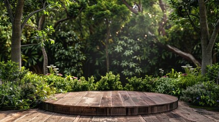 podium in the middle of nature