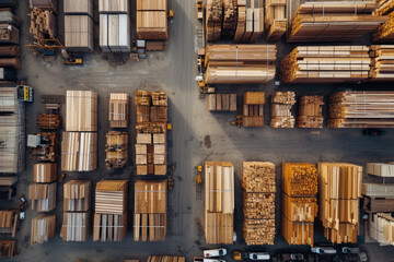 Woodworking Wonder: Stacked Wood at European Factory