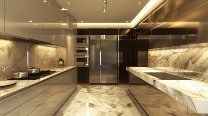 Stunning Modern Kitchen with Marble Accents
