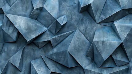 A highly detailed embossed paper featuring geometric shapes in shades of blue and silver giving it a modern and sleek appearance