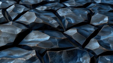 Detailed close up of a pattern formed by rocks, showcasing their unique shapes and textures in a natural setting