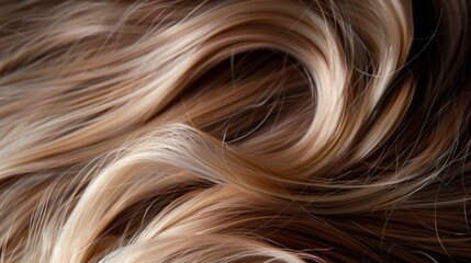 Delicate strands of hair overlapping each other forming a flowy silky waterfall