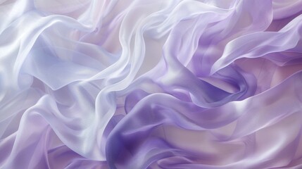 Obraz premium Intricate ripples in varying shades of pale lavender and soft lilac give this silk fabric a dreamy ethereal appearance that is both delicate and enchanting