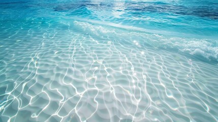 Pristine white ripples forming intricate patterns on a turquoise sea
