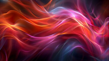 Obraz premium Dynamic abstract digital art: Create a visually captivating piece of dynamic abstract digital art. Use fluid shapes and vibrant colors to evoke a sense of movement and creativity. 