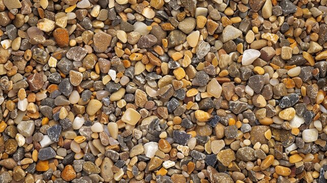 Tiny pebbles stacked together creating a smooth and uniform surface