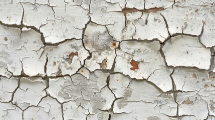 Obraz premium Cracked and Worn The chipped paint has cracked in various places adding depth and texture to the surface