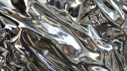 Mirrorlike Finish This closeup texture image captures the mirrorlike finish of polished aluminum with its surface so smooth and reflective that it almost appears to reflect a distorte