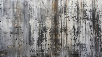 Fototapeta premium A tightly cropped image of aged aluminum showcasing a blend of faded grey tones and darkened areas where the metal has oxidized