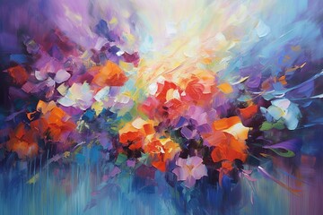 Vibrant Oil Painting: A Splash of Colors