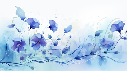 butterfly pea flower watercolor background