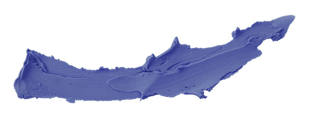 Purple plasticine brush isolated on transparent background.