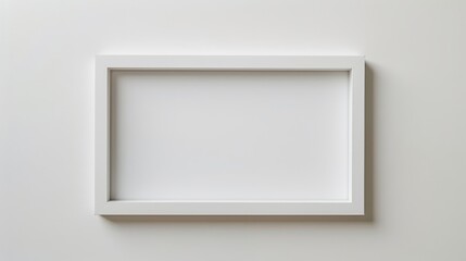 White painting frame isolated on white background, minimalist style, great for art display mock-ups and contemporary design