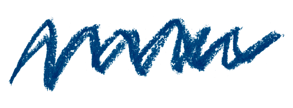 blue pencil strokes isolated on transparent background