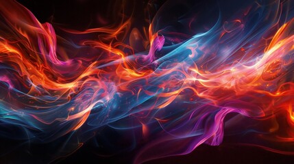 Fototapeta premium Dynamic abstract digital art: Create a visually captivating piece of dynamic abstract digital art. Use fluid shapes and vibrant colors to evoke a sense of movement and creativity. 