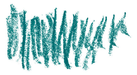 green pencil strokes isolated on transparent background