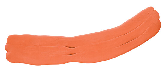 Plasticine is an orange brush isolated on a transparent background.