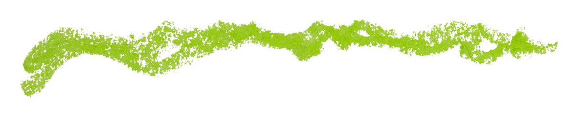 green pencil strokes isolated on transparent background