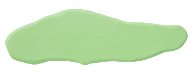 Plasticine is a green brush isolated on a transparent background.