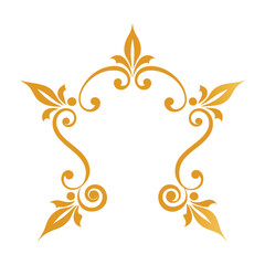 abstract floral ornament design isolated on white background 30