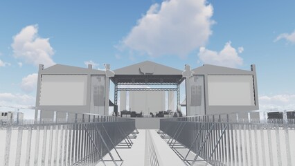 Fototapeta premium outdoor concert stage template