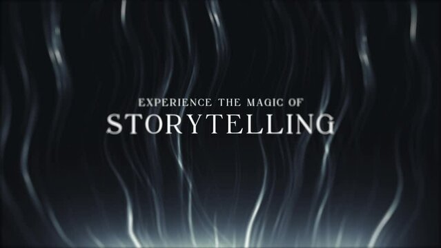 Story telling intro cinematic video motion graphic, typography lettering video