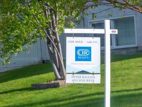 Calgary, Alberta, Canada. Jun 3, 2024. A CIR REALTY Real Estate for sale sign