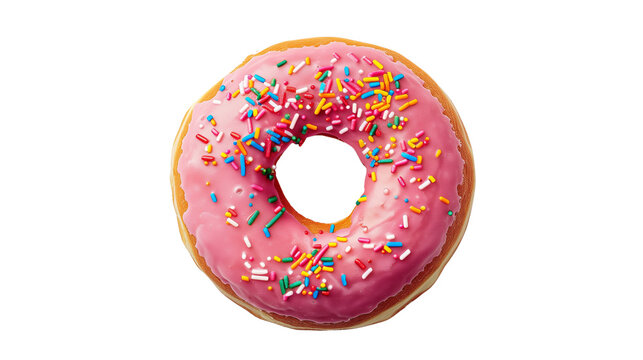 donut isolated on png white background - Powered by Adobe