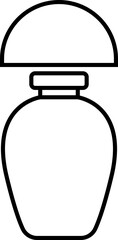 perfume bottle icon vector template logo design deodorant, fragrance bottle vector symbol. scent web sign in a outlined style. isolated on transparent background, spray art cosmetic elements,