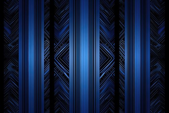 Blue and black striped background with parallel lines, suitable for use in graphic design or as a texture